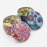 Herbal Wooden Wick Tin  Candles - Image 2